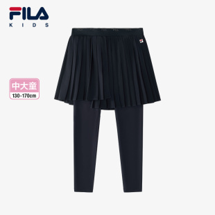 儿童百褶裙裤 长裤 2025年春季 女童中大童弹力修身 新款 FILA斐乐童装