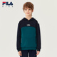 新款 FILA斐乐儿童童装 上衣2025年冬季 男童中大童休闲宽松连帽卫衣