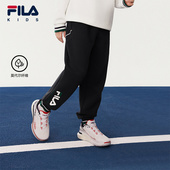 裤 子2025年秋季 新款 FILA斐乐儿童童装 男童中大童运动风针织长裤