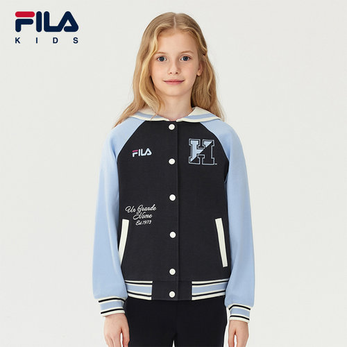 FILA X HARVARD哈佛联名儿童外套2025年秋季新款女中大童学院上衣