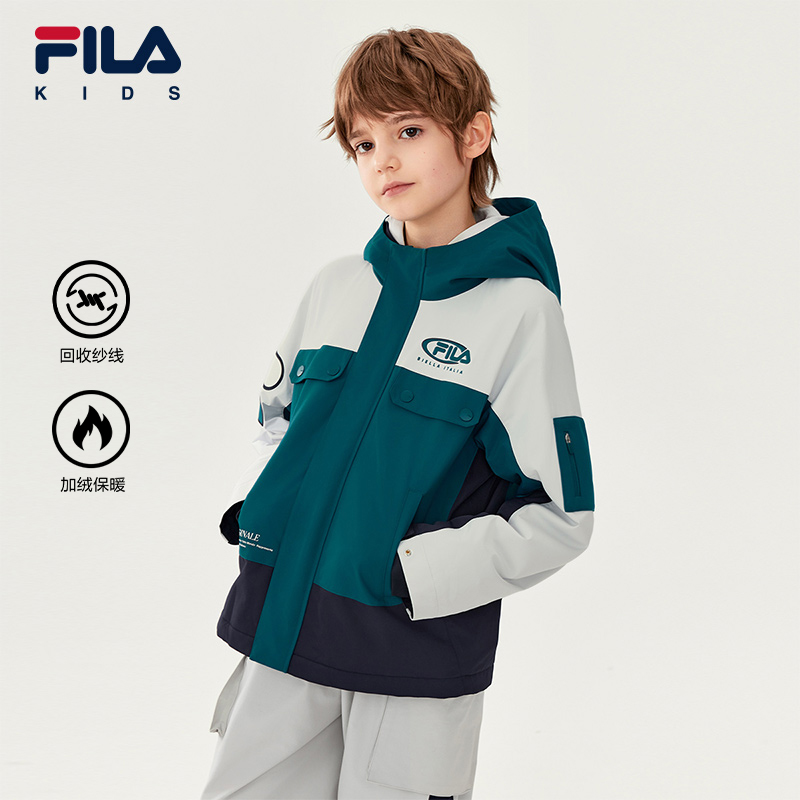 FILA斐乐大童加绒保暖休闲上衣