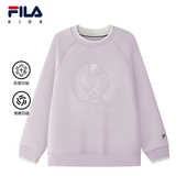 斐暖功能 FILA斐乐儿童童装 卫衣2025年冬季 新款 女童中大童上衣