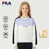 斐暖功能 FILA斐乐儿童童装 卫衣2025冬季 新款 女中大童加绒上衣