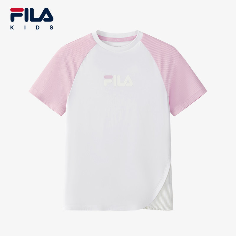 FILA斐乐儿童童装套头T恤2025年夏季新款女中大童运动透气短袖衫,童装/婴儿装/亲子装,T恤,淘宝优惠券,粉丝福利购,淘宝优惠卷