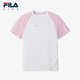 套头T恤2025年夏季 新款 女中大童运动透气短袖 FILA斐乐儿童童装 衫