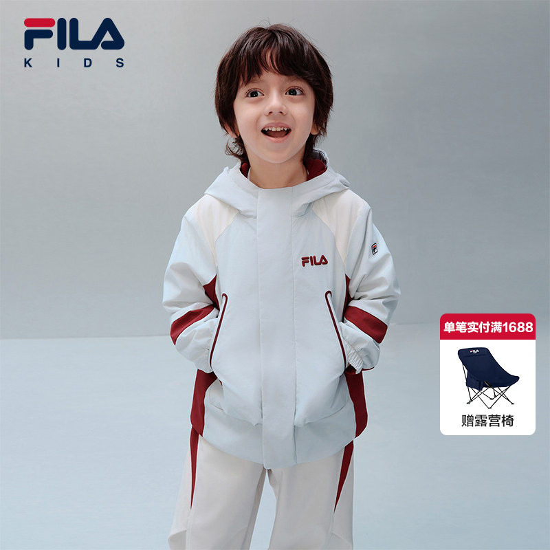 【抗菌功能】FILA斐乐儿童童装棉服2026年春季新款男童小童两件套