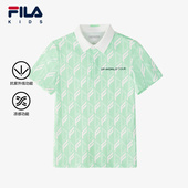 大童高尔夫POLO衫 新款 抗紫外线 FILA斐乐儿童凉感短T2025夏季