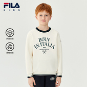 男中大童抗菌上衣 卫衣2025年冬新款 斐暖功能 FILA斐乐儿童童装