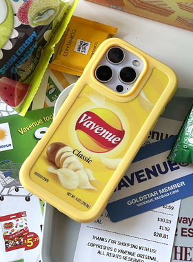 VA胜利大道薯片美式复古零食手机壳适用iPhone17ProMax苹果16/15 原创创意设计透明保护套小众个性潮流新款