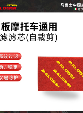 Malossi马鲁士踏板摩托车通用空滤滤芯 自裁剪双层空气滤芯棉进口