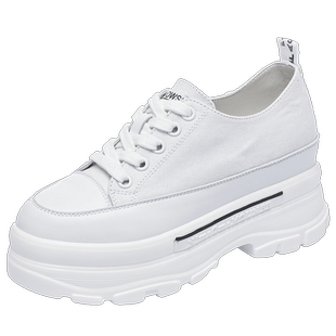 清仓处理内增高小白鞋女单鞋2025春款百搭厚底秋冬季松糕高跟鞋子