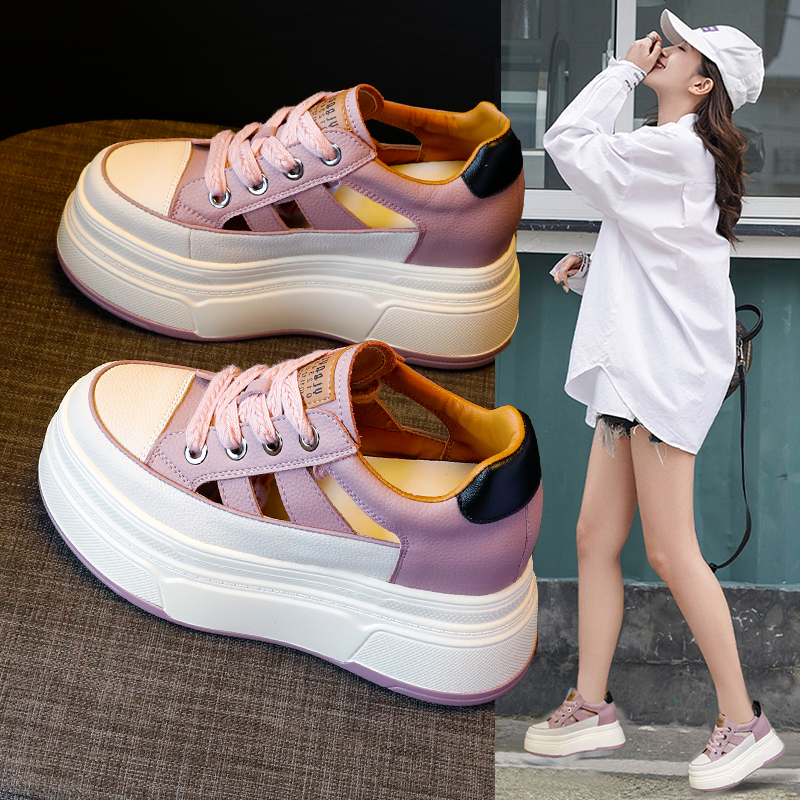 厚底松糕凉鞋内增高女鞋