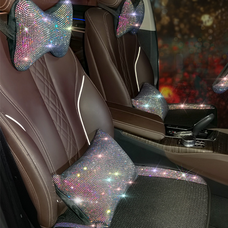 镶钻手刹套档把套拍档套方向盘套安全带护肩头枕腰靠汽车用品大全