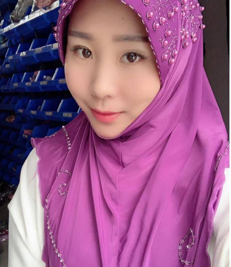 天堂穆纱新款穆斯林盖头冰丝手工串珠头巾妈妈款式头套满天星冰丝|ruв категории Аксессуары, шарф/шарф/шаль - от Buy2taobao.com для оказания профессиональной услуги покупки агента Taobao