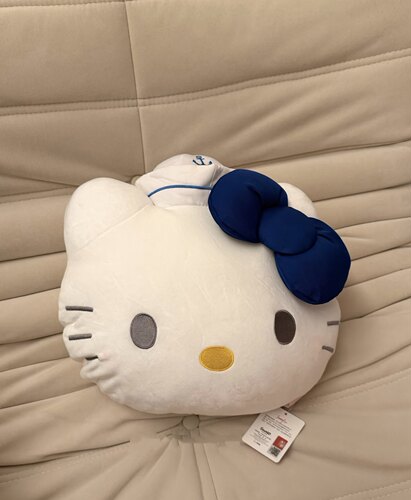 海军HelloKitty猫头靠垫可爱毛绒娃娃公仔玩偶礼物日系枕头