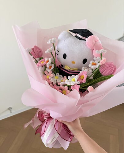 hellokitty毕业季玩偶花束～送女友闺蜜毕业花束高考毕业礼物