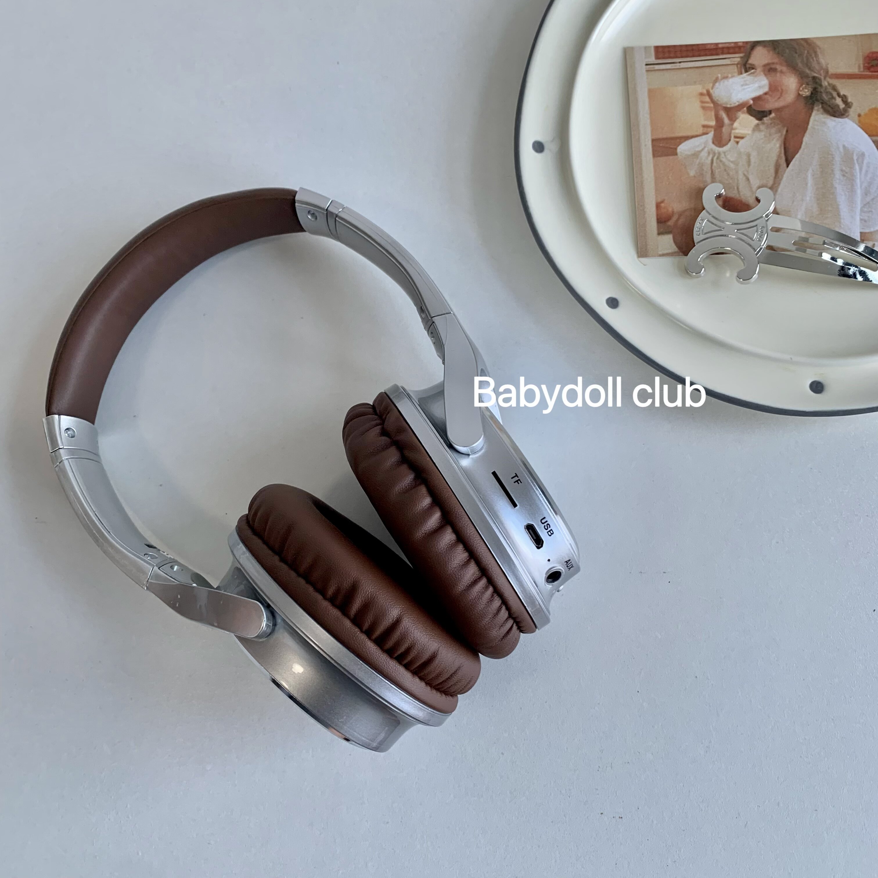 Retro Over-Ear Headphones with Bluetooth 5.3 Tech - Taobao product photo 2
