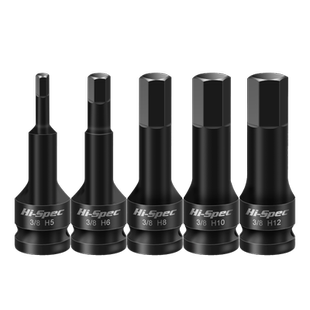 中飞内六角套筒套装旋具批头气动内六角扳手连体批头4-12mm铬钼钢