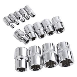 希孟E型星型套筒梅花头大中小飞套管套装专用汽修E8E10E14E20E22