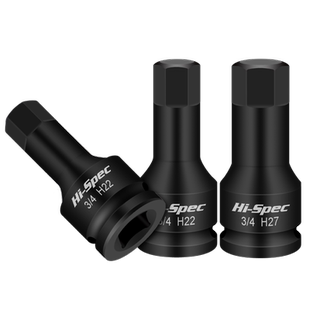 3/4寸重型风炮内六角套筒19mm连体批头H型旋具套筒内六方气动扳手