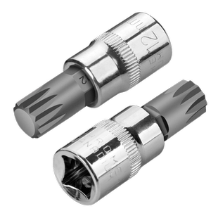 3/8中飞M花型十二角压批套筒工具内六角扳手套筒m8m10m12旋具套头