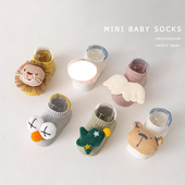 薄款 6个月纯棉春秋夏季 防滑隔凉学步地板袜套 新生婴幼儿宝宝0