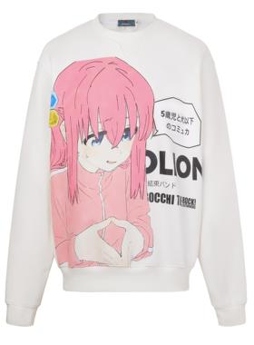 olioni 二次元小孤独摇滚可爱萌印花圆领卫衣套头加绒衫动漫痛衣