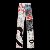 直筒显瘦长牛仔裤 olioni涂鸦二次元 亚比文化重工印花remake修身 子