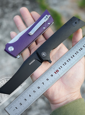 SHOOZIZ 折刀 D2钢 户外露营高硬度折叠刀 战术 实用款XUN112二代