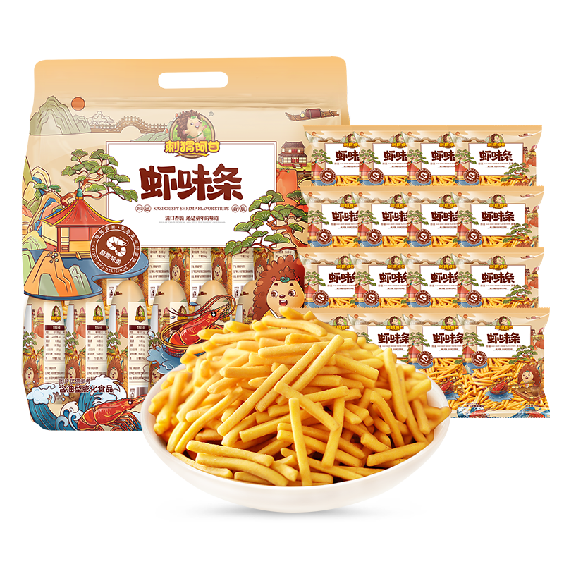 虾味条大礼包童年回忆金黄酥脆
