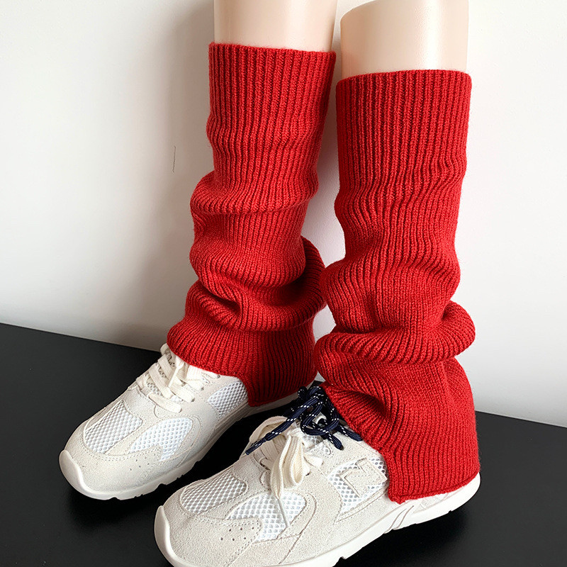 新款安可拉红色阔腿袜套女秋冬季保暖腿套个性缺口堆堆袜中筒袜女,女士内衣/男士内衣/家居服,中筒袜,淘宝优惠券,粉丝福利购,淘宝优惠卷