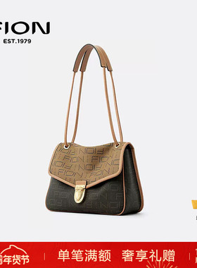 Fion/菲安妮法棍腋下包新款女士邮差高级感斜挎单肩包FAAFJGC100