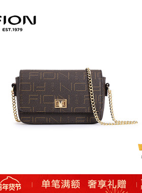 FION菲安妮女包链条小方包手机包专柜正品简约迷你斜跨包欧美新款