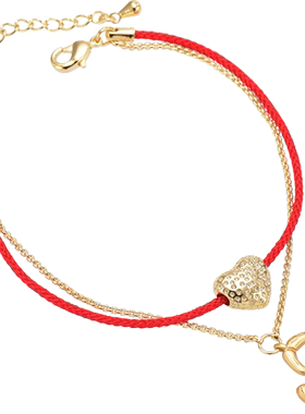 小众爱心双层韩版百搭时尚风手链