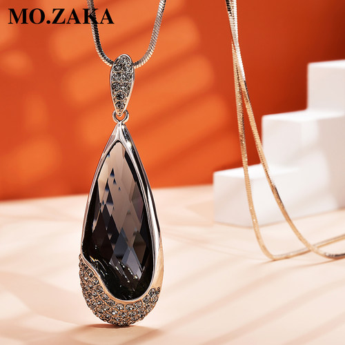 水滴长款高档百搭毛衣链