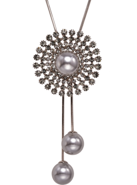 时尚个性风大气仿珍珠挂件毛衣链