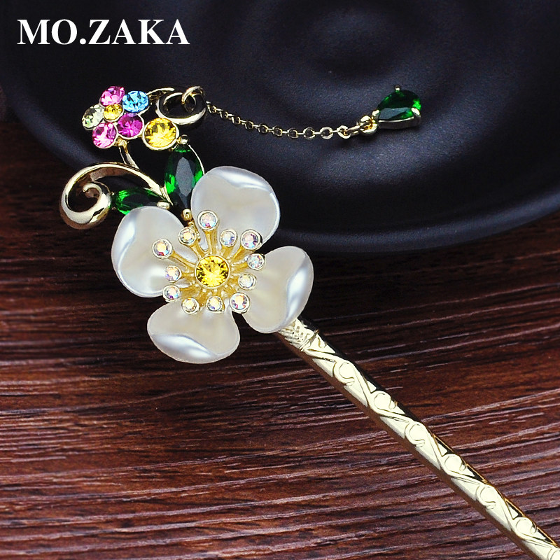 花朵流苏盘发发簪女头饰古装古风古代步摇发饰长钗子古典发簪簪子