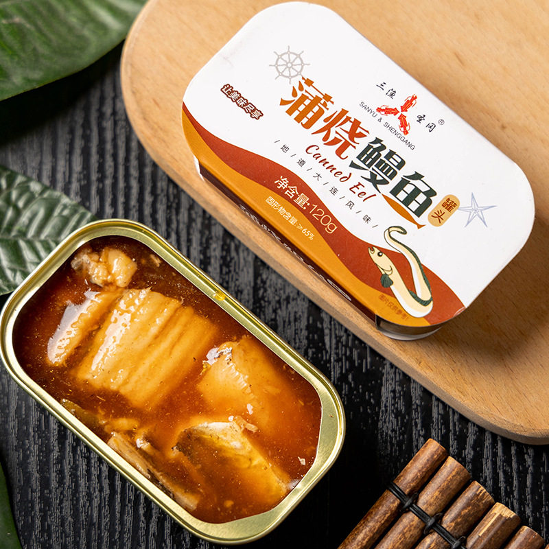 蒲烧鳗鱼罐头120g即食海鲜罐头海鲜食品速食方便罐头食品