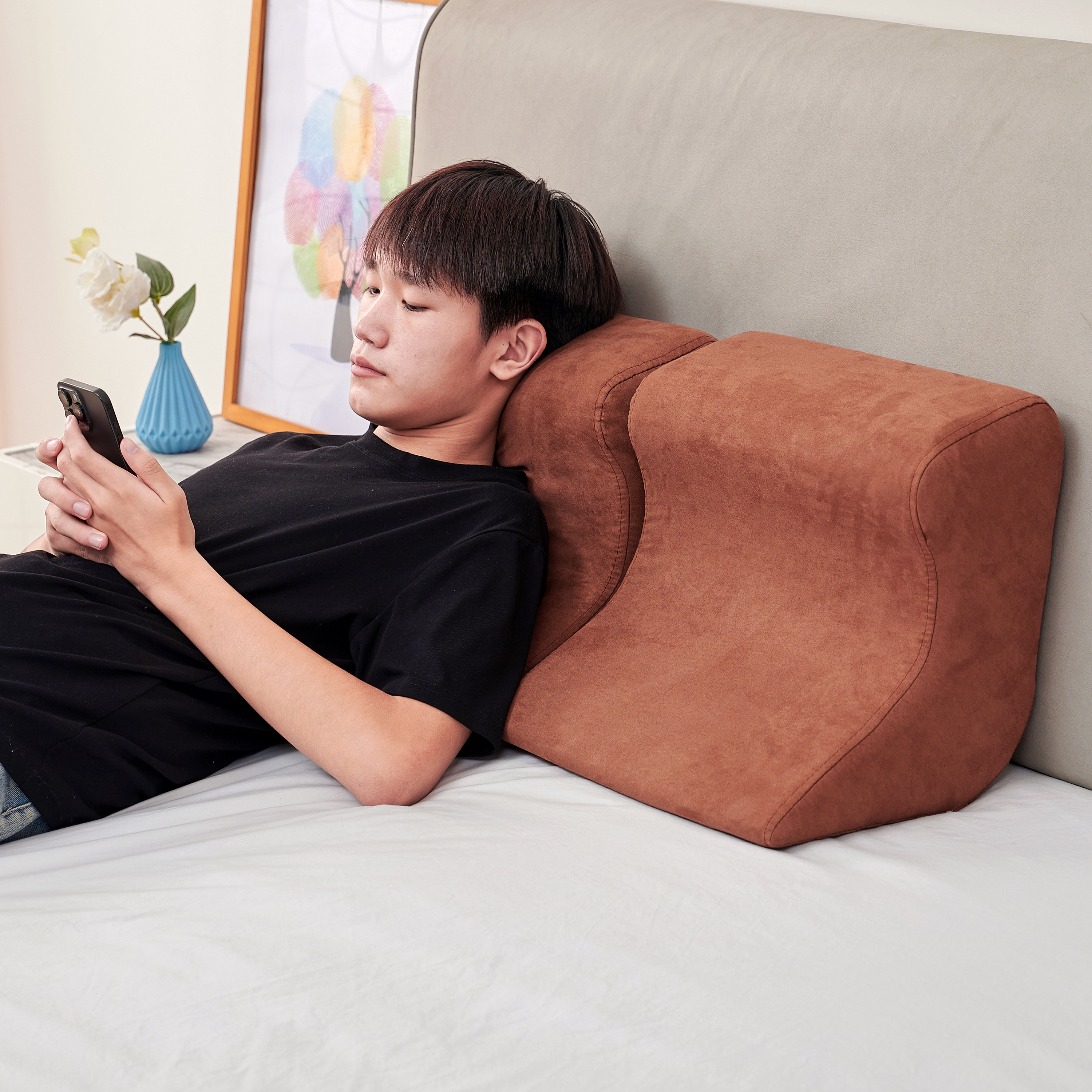 50cm床头靠垫大靠背趴床玩手机神器舒适柔软L型床上半躺护颈枕头,居家布艺,床头靠垫,淘宝优惠券,粉丝福利购,淘宝优惠卷