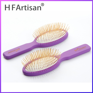 HFArtisan宠物美容柄梳猫狗梳毛刷子金毛比熊气垫柄梳按摩造型梳