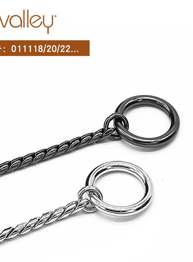 美国进口ALVALLEY金属蛇链狗绳狗链P链项圈赛级牵引绳牵引