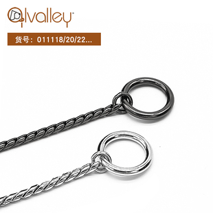 美国进口ALVALLEY金属蛇链狗绳狗链P链项圈赛级牵引绳牵引