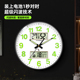 TIMESS夜光钟表挂钟闪波钟客厅家用时尚 自动对时静音日历时钟挂墙