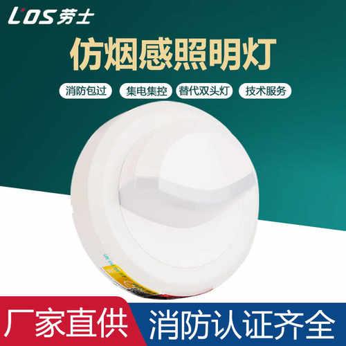 劳士A型集电集控烟感式吸顶灯 正发光侧发光吸顶壁装应急照明灯