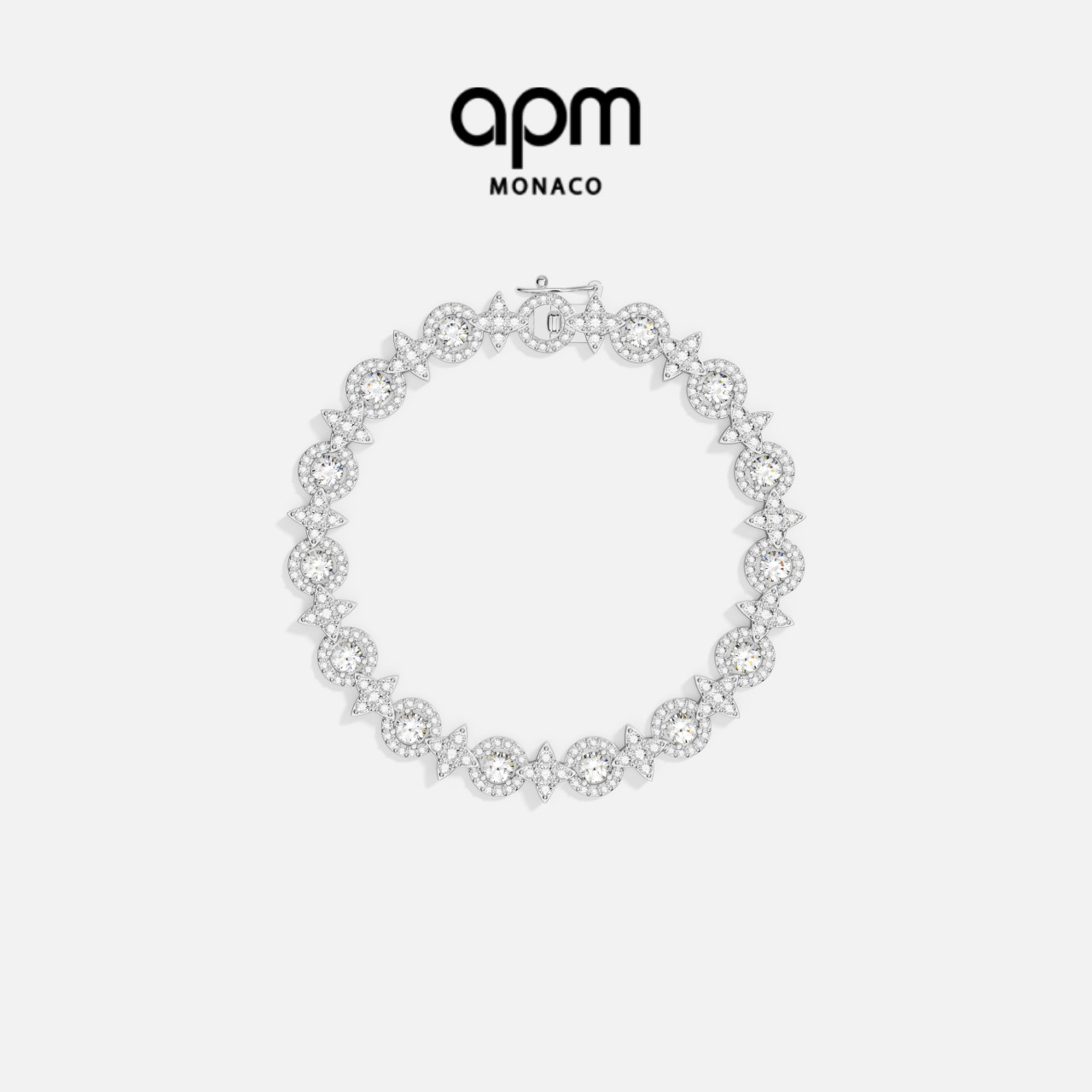 APM六芒星圆圈密镶手链个性送礼
