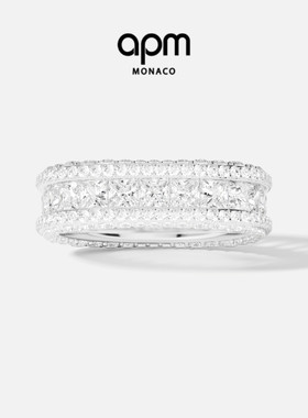 [杨紫同款]APM Monaco密镶925银戒指轻奢情侣对戒新年情人节礼物