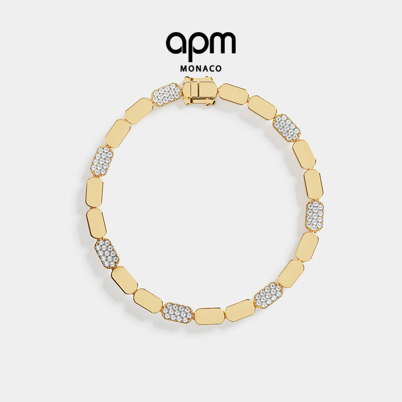 [杨紫同款]APM Monaco金色手链女高级手饰送女朋友生日新年礼物