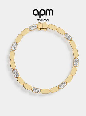 [杨紫同款]APM Monaco金色手链女高级手饰送女朋友新年情人节礼物