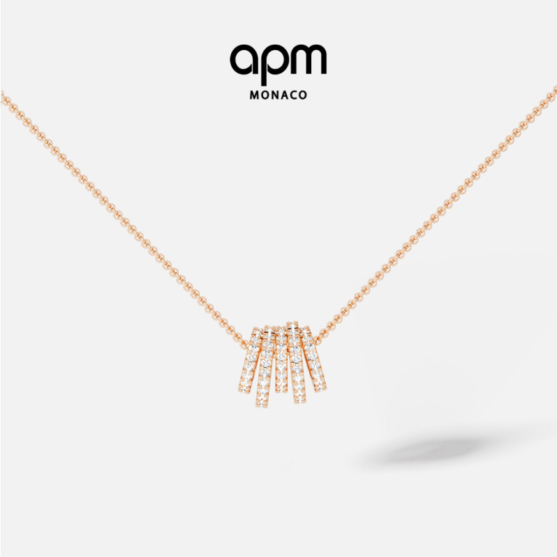 APM多圈项链可调节玫瑰金