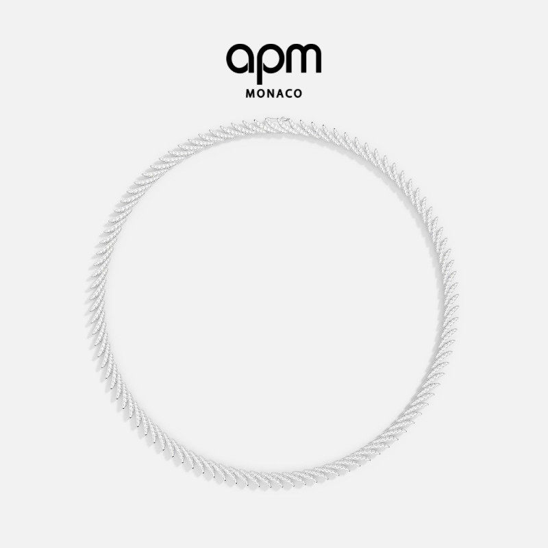 APMMonaco棕榈项链银色
